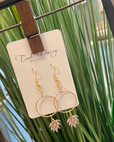 Diamond Babies Earrings--Teal Daisy Womens Boutique